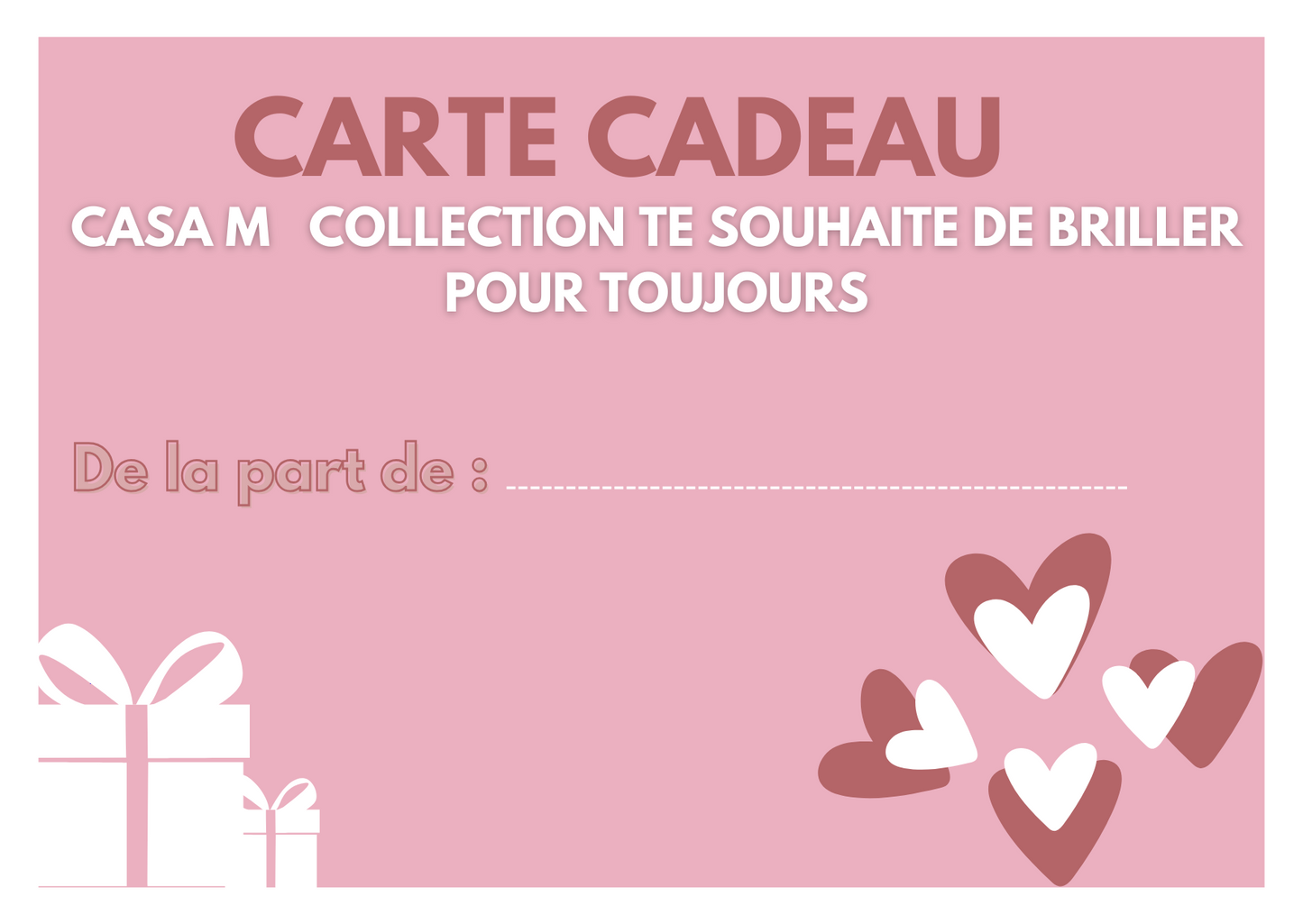 CARTE CADEAU - CASA M