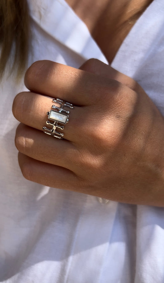 BAGUE - LILY ROSE ARGENT